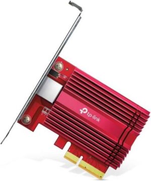 TP-Link 10 Gigabit PCI Express Network Adapter, CAT6A Ethernet Cable, Low-Profile and Full-Height Brackets, Supports Windows 11/10/8.1/8/7, Windows Servers 2019/2016/2012 R2, Linux | TX401
