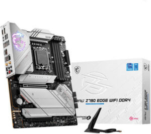 MSI MPG Z790 Edge WIFI DDR4 LGA 1700 ATX Motherboard, Intel Z790 Chipset, 4x 2-Channel DDR4 128GB Max, 7.1-Channel Realtek ALC4080 Codec 2.5 GbE LAN, 5x M.2, 1xPCIe 5.0 x16, 1xHDMI/1xDP | 911-7D91-002