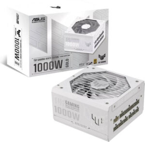 ASUS TUF Gaming 1000W 80Plus Gold Fully Modular Power Supply, ATX 3.0 Compatible 80+ Gold Certified, Military-grade, Dual Ball Bearing, Axial-tech Fan, PCB Coating, White | 90YE00S5-B0NA00
