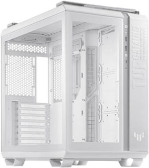 Asus Tuf GT502 Mid Tower ATX Gaming Case, Tempered Glass, 8 Expansion Slots, 360mm Radiator Support, 4 x 2.5"/3.5" Combo Bay, Full Modular, 120mm Cooling Support, White | 90DC0093-B19000