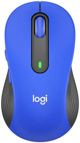Logitech Signature M650 L Full-Size Mouse, Right Handed, Programmable Side Buttons, SilentTouch Technology, RF Wireless, Bluetooth LE Connection, 2000 dpi Optical Sensor, 5 Buttons, Blue | 910-006232