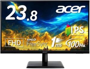 Acer EK241YEbmix Monitor, 23.8" FHD IPS Display, 100Hz Refresh Rate, 1ms (VRB) Response Time, AMD FreeSync Technology, Built-In Speakers, Flickerless Feature, Black | UM.QE1EE.E02