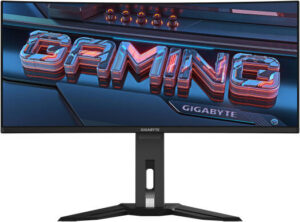 GIGABYTE MO34WQC Gaming Monitor, 34" QD-OLED Display, WQHD Resolution, 175Hz Refresh Rate, 0.03ms (GtG) Response Time, 1.07b Color Display, 1800R Curvature, Tactical Features, Black | MO34WQC-EK