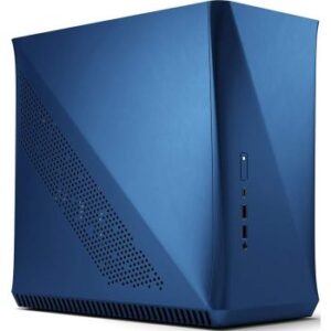 Fractal Design Era ITX Cobalt TG Compact Computer Case, 1x SSR3 80mm Fan Included, Up to 240mm Radiator & Total of 5 Fans Support, Front Type-C, Easy Access, Blue | FD-CA-ERA-ITX-BU