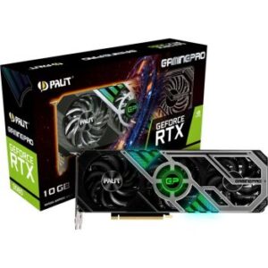 Palit Nvidia GeForce RTX 3080 10GB GamingPro PCI Express 4.0, HDMI and Display Port, 1440MHz GPU, 1710MHz Boost Ampere, Graphics Card (LHR) | NED3080019IA-132AA
