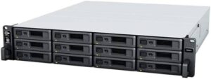 Synology RackStation 12-Bay NAS Enclosure, With Redundant Power Supply, 12 x 2.5" / 3.5" SATA Drive Bays, 4GB DDR4 RAM, 2200 MB/s Read Speed, PCIe 3.0, 4x Gigabit Ethernet Ports | RS2421RP+
