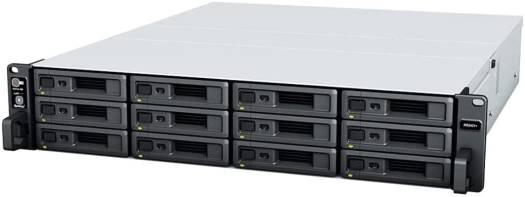 Synology RackStation 12-Bay NAS Enclosure, With Redundant Power Supply, 12 x 2.5" / 3.5" SATA Drive Bays, 4GB DDR4 RAM, 2200 MB/s Read Speed, PCIe 3.0, 4x Gigabit Ethernet Ports | RS2421RP+
