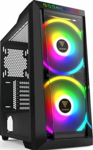 Gamdias Apollo M2 Mid-Tower Computer Case, 360mm Radiator Support, SPCC + ABS + Tempered Glass Materials, Black | GD-APOLLO-M2-ELITE