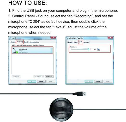 Stereo Microphone Omnidirectional Condenser Mic USB Connector, 360° Omni Direction, 3m Sound Pick Up Distance, Effective Transmission, For Online Meeting, Business Conference, Black | V3191 - Image 5