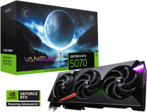MSI GeForce RTX 5070 VANGUARD SOC Graphics Card, 12GB GDDR7 192-Bit Memory, 2640 MHz Boost Clocks, 6144 CUDA Cores, 28 Gbps Memory Speed, PCI Express Gen 5 | 912-V532-054