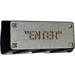 HolyOops 756166 Customized EnterAluminum Cherry MX Keycap, Aluminum, With CNC Engraving, 2.25u Size, Black/Orange | HO-ENTER-BLK