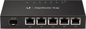 Ubiquiti Networks ER-X-SFP EdgeRouter, Centralized Management, Powerful Omnidirectional Coverage, 5 x Gigabit Ethernet Data/PoE Outputs, Passive PoE Method, Wall-Mount Compatible, Black | ER-X-SFP
