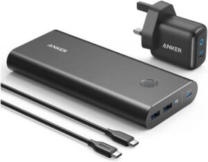 Anker Power Bank with 30W PD Charger, PowerCore+ 26800 PD 45W Power Delivery, USB Type C Connector, for iPad Pro/iPhone 16, 16 Pro, 16 Plus, 16 Pro Max, iPhone 15, 14 Series /Pro/X | B1376