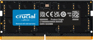 Crucial 32GB DDR5-5600 MHz SODIMM Laptop Memory, CL46 CAS Latency, 46-45-45 Extended Timings, 1.1V Operating Voltage, Unbuffered, 262 Pin, Black | CT32G56C46S5