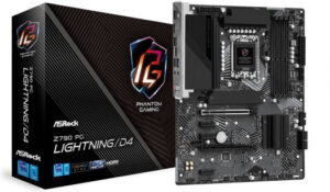 ASRock Z790 PG Lightning/D4 LGA1700 ATX Motherboard, Intel Z790 Chipset,4x 2 Channel DDR4, Realtek 2.5 LAN, 1x PCIe 5.0 x16, M.2 SATA3 6.0 Gb/s, 1xHDMI, 1xPS/2, USB 3.2/2.0 | 90-MXBJM0-A0UAYZ