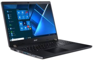 Acer Travelmate TMP215-53 15.6'' FHD Laptop, 11th Gen Intel Core i5-1135G7 Processor, 8GB DDR4 RAM, 256GB SSD, No ODD, UMA, Windows 10 Pro, Black | NX.VPREM.002