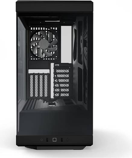 HYTE Y40 Modern Aesthetic Panoramic Mid-Tower ATX Gaming PC Case, Tempered Glass Design, Up to 360mm Radiator & 7x 120mm Fans Support, Vertical Graphics Support, USB Type-C, Black | CS-HYTE-Y40-B - Image 3