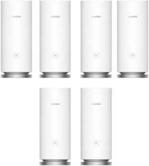 Huawei WS8100-22 (2-Pack x 3), WiFi Mesh 3 AX3000 Router, Dual-Band WiFi 6 Plus 3 Gbps Speed, 4 Power Amplifiers, HarmonyOS Mesh+, (2-Pack x 3), 6 Pieces, White | WS8100-22 (2-Pack x 3)