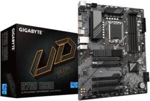GIGABYTE B760 DS3H LGA 1700 ATX Motherboard, Intel B760 Chipset, 4x DDR5 DIMM, 192GB Max Memory, GbE LAN , 1 x PCI E x16, 2 x M.2, 4 x SATA 6Gb/s, 1x HDMI, 1x DP, USB Type-C/2.0 | B760-DS3H