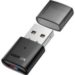Ugreen 10928 Bluetooth 5.0 Transmitter USB Audio Adapter Wireless Bluetooth Dongle, Low Latency, Black | 10928 / 80889