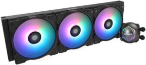 Zalman ALPHA 36 RGB Liquid CPU Cooler, 360mm Radiator, 120mm ARGB Fans with PWM Control, 1800 RPM Fan Speed, 71.1CFM Airflow, PWM Control, Intel / AMD, Black | ZM-ALPHA-36-BLACK