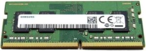 Samsung 4GB Laptop Memory, 1Rx16 DDR4 SODIMM, 3200MHz Memory Speed, 260 Pins, 19-CAS Latency, 1.2 Voltage, Black/Green | M471A5244CB0-CWE