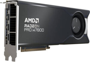 AMD Radeon Pro W7800 Professional Graphics Card, 32GB  GDDR6 256-bit Memory, Up to 576 GB/s Memory Bandwidth, 4480 Stream Processors, PCIe 4.0, DisplayPort 2.1 | Mini DisplayPort 2.1 | 100-300000075