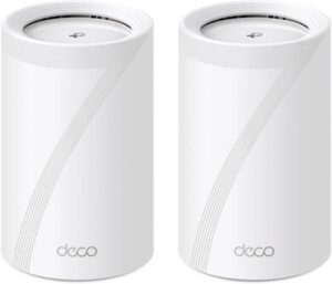 TP-Link Deco BE65 (2-Pack), BE9300 Whole Home Mesh WIFI 7 System, 9214 Mbps Wireless Tri-Band WiFi, 2.5 Gbps Wired, MLO, HomeShield, Combined Backhaul, White | Deco BE65