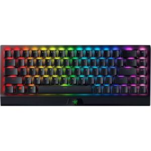 Razer BlackWidow V3 Mini HyperSpeed Phantom Edition 65% Wireless Mechanical Gaming Keyboard, Green Mechanical Switches, RGB Customizable Backlighting, US Layout, Black | RZ03-03892000-R3M1