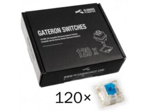 Glorious Gateron Mechanical Keyboard Switches, Linear & Silent,  High Compatibility, 120 Pieces For Full Keyboard, Blue | GAT-BLUE