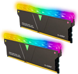 V-Color Prism Pro 16GB DDR4 RGB  Gaming Memory, 3600 MHz (PC4 28800) Clock Speed, CL18 CAS Latency, 1.35V Memory Voltage, RGB Fusion 2.0, Black | TL8G36818D-E6PRKWK