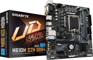 Gigabyte H610M S2H DDR4 Rev 1.3 Micro ATX Motherboard, LGA 1700, H610 Chipset, PCIe 4.0, NVMe PCIe 3.0 x4 M.2, Realtek GbE LAN Chip, SATA 6Gb/s, Anti-Sulfur Resistor | H610M S2H DDR4