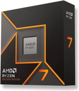 AMD Ryzen 7 9700X AM5 CPU Processor, 8 Cores & 16 Threads, 5.5 GHz Max Boost Clock, 8MB L2 & 32MB L3 Cache, AMD Radeon Graphics, DDR5-5600 ECC, Zen 5 Architecture, PCIe 5.0 x16 | 100-100001404WOF