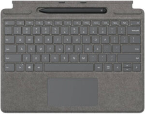 Microsoft Surface Pro X English Keyboard + Pen, Full Mechanical Keyset, Thin Light Profile, Platinum | 26B-00061