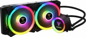 GAMDIAS CHIONE M2-240R 240mm All-In-One CPU Liquid Cooler Rainbow ARGB Snyc with Remote Control | GD-CHIONE-M2-240R