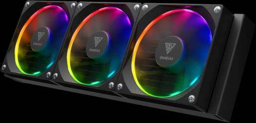 GAMDIAS Chione M4-360 Liquid Cooler, 2.1" LCD Display, ARGB Motherboard Sync, 2.37 mmH2O Air Pressure, 12V (Fan) / 5V (LED) Fan Voltage, 69.01 CFM Air Flow, Black | CHIONE M4-360 - Image 3