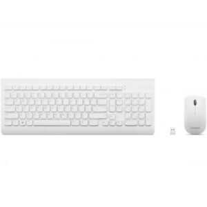 Lenovo 510 Wireless Combo Keyboard & Mouse Combo, Island-style Keys for Better Accuracy, Optical Mouse With 1200 DPI Resolution, 2.4GHz Wireless Connectivity, English Arabic, White | GX30Z91077