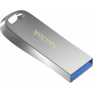 SanDisk 32GB Ultra Luxe USB 3.1 Gen 1 Type-A Flash Drive, 150Mbps Reading Speed,  Plug & Play, Integrated Key Ring Loop, Mac and Windows Compatible, Silver | SDCZ74-032G-G46