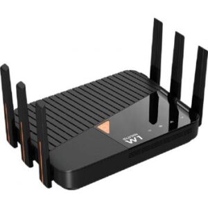 Sunmi W1 Pro Router, Qualcomm CPU, 2.4GHz/5GHz Signal, 128MB RAM, 16MB Flash Memory, 128 Terminals, 1317Mbps WiFi Speed, USB 2.0, Black | FW010