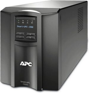 APC SMT1500IC Tower Smart UPS, Line Interactive, 1500VA Power, Tower, 230V Output Voltage, 8x IEC C13 Outlets, Smart Connect Port + SmartSlot Interface, AVR, LCD, Black | SMT1500IC