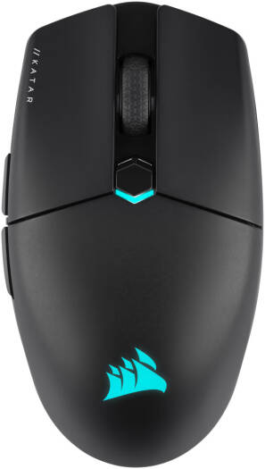 Corsair Katar Elite Wireless Gaming Mouse, MARKSMAN 26K Sensor Type, Up to 26000 DPI, 50G Acceleration, 650 IPS Tracking Speed, Slipstream 2.4Ghz Dongle, 1.8m Cable Length, Black | CH-931C111-EU