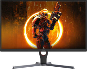 AOC 24G11E Gaming Monitor, 24" FHD IPS Display, 180Hz Refresh Rate, 0.5ms (MPRT) Response Time, 16.7m Display Colors, AdaptiveSync Technology, 3-Sided Frameless, Black | 24G11E