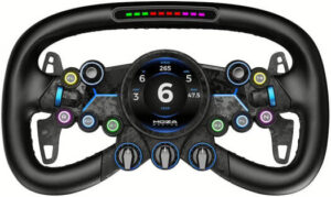 MOZA Vision GS Wheel, High-Definition Circular Display, Dynamic RGB Lighting, Precision Input Controls, Advanced Paddle Technology, Telemetry Integration, Black | Vision GS