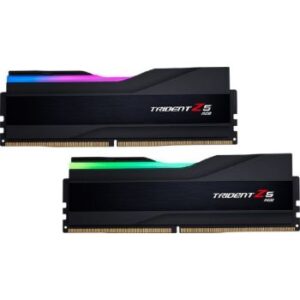 G.Skill Trident Z5 RGB DDR5 Memory, 32GB (2x16GB) Capacity, 6000MHz Tested Speed, 36-36-36-96 Latency, 1.35V, Non-ECC, Intel XMP 3.0, Unbuffered, Black | F5-6000J3636F16GX2-TZ5RK