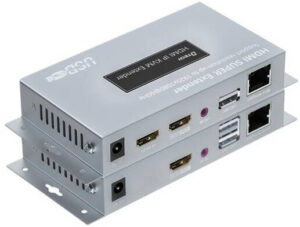 DTECH DT-7050(2ND) KVM HDMI Extender, 1080P@60Hz Resolution, IR Infrared Return, USB 1.1, 150 Meters Long Distance Transmission, Silver | DT-7050(2ND)