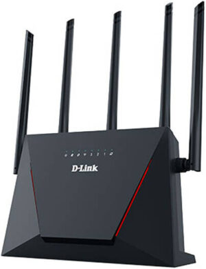 D-Link DIR-X3000Z AX3000 Mesh Gigabit Wireless Wi-Fi 6 Router, Up to 3Gbps True Gigabit Speed, 160 MHz Bandwidth & 1024QAM, 5* Antennas, Easy Mesh Supported, 1* Gb WAN / 3* Gb LAN, Black | DIR-X3000Z