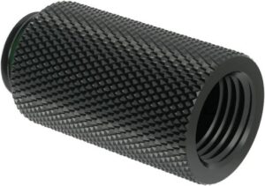 Barrow G1/4" Male to Female 30mm Extender Fitting, Brass Material, Suitable For Connecting and Extending Water Cooling Hardware, Anti Skid Design, Black | TNYZ-G30-BK