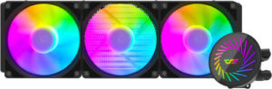 DarkFlash Radiant DCS 360 RGB Liquid CPU Cooler, 360mm Radiator, 120mm RGB Fan, 800~2000 rpm Fan Speed, 84.2CFM Airflow, Supports ARGB Light Sync, Support Intel & AMD Sockets, Black | DCS-360-RGB-BL