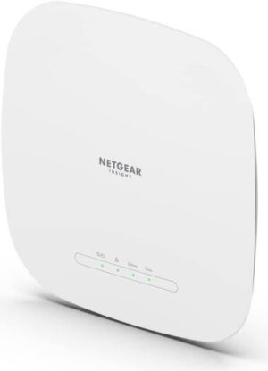 NETGEAR Cloud Managed Wireless Access Point (WAX615) - WiFi 6 Dual-Band AX3000 Speed | Up to 256 Client Devices | 802.11ax | Insight Remote Management | PoE+ Powered or AC Adapter | WAX615-100APS