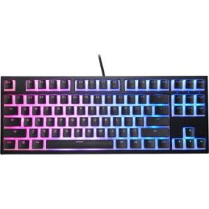 Ducky One 2 TKL Cherry RGB Speed Silver Switch Keyboard, Keycap PBT, USB Interface, English Layout, Top Case - Black, Bottom Case - White | DKON1787ST-PUSPAZTP